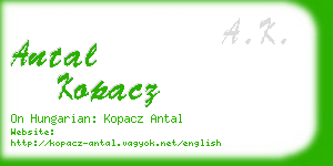 antal kopacz business card